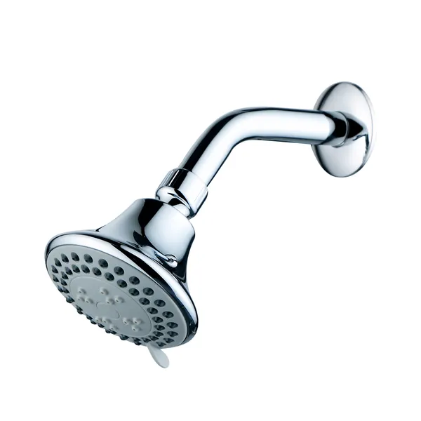 Regadera ABS Acquabela Belluno Redonda Cromado 4" Brazo 15cm 3 Funciones
